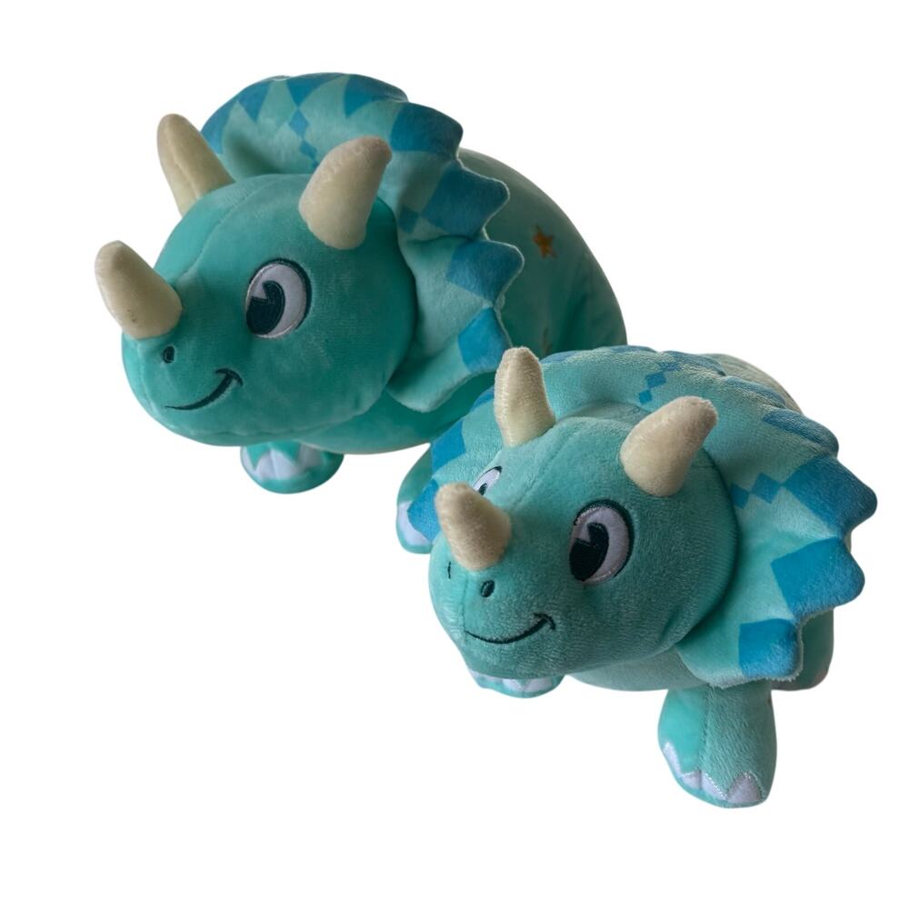 LOT OF 2 Disney DINOLAND USA Triceratops Plush Stuffed Toy Large‎ Medium 16” 10”